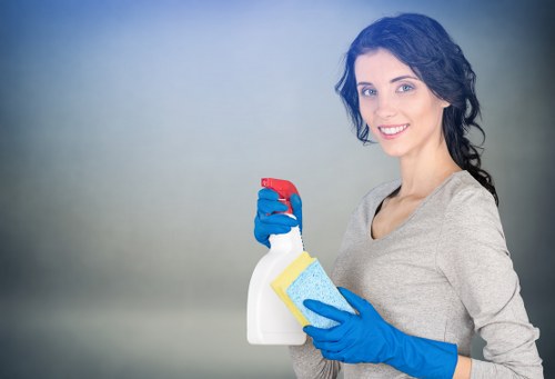 Professional cleaning process in a home or business space in Enfield